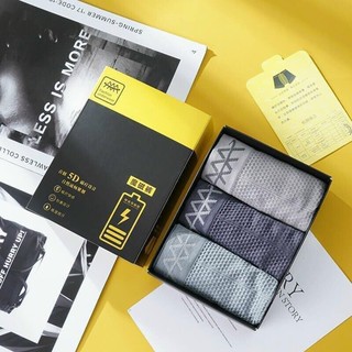 Hộp 3 Chiếc Quần Sịp Đùi Nam Thông Hơi Hộp Vàng Hiệu 3A Thấm Hút Thoáng Mát