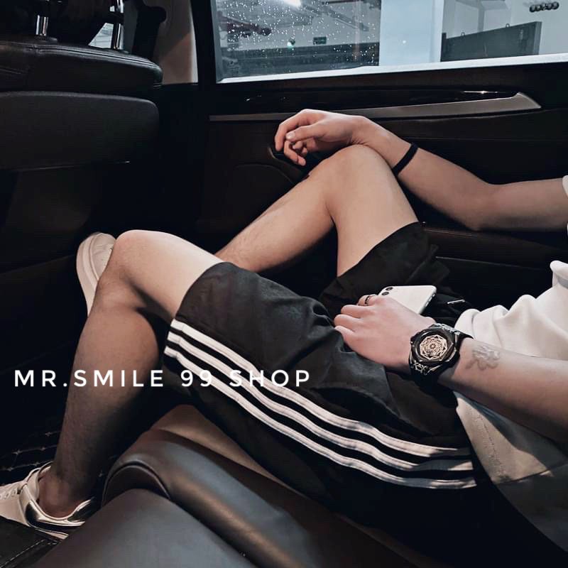QUẦN SHORT 3 sọc Đen Trắng NAM NỮ  Unisex chất vải dày, không xù lông Mr Smile 99 Shop