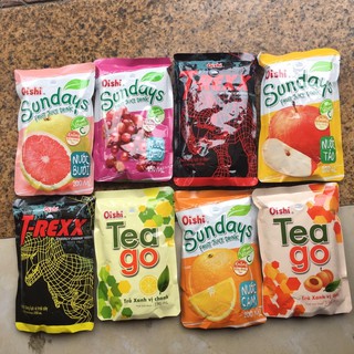 Thùng Nước Uống Tăng Lực Oishi - T-rixx / Sundays / Teago Nhiều Hương Vị Thùng 10 Gói