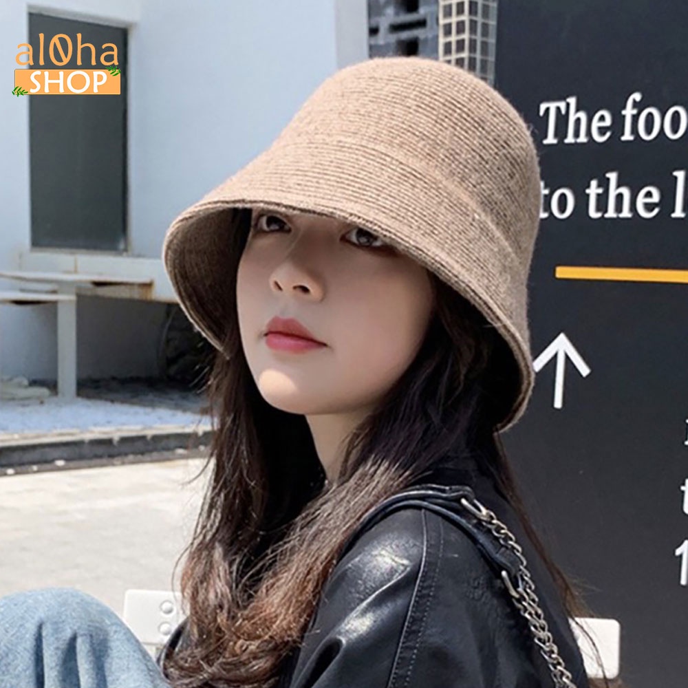 Nón bucket vải bố vành cụp trơn - mũ tai bèo Ulzzang phong cách, cá tính Unisex nam nữ - al0ha Shop