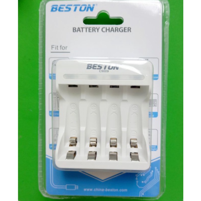 Pin sạc AA và AAA 1.2V Beston kèm bộ sạc pin C9009 sạc nhanh, tự ngắt, có 4 đèn xanh báo đầy dùng cho micro không dây,..