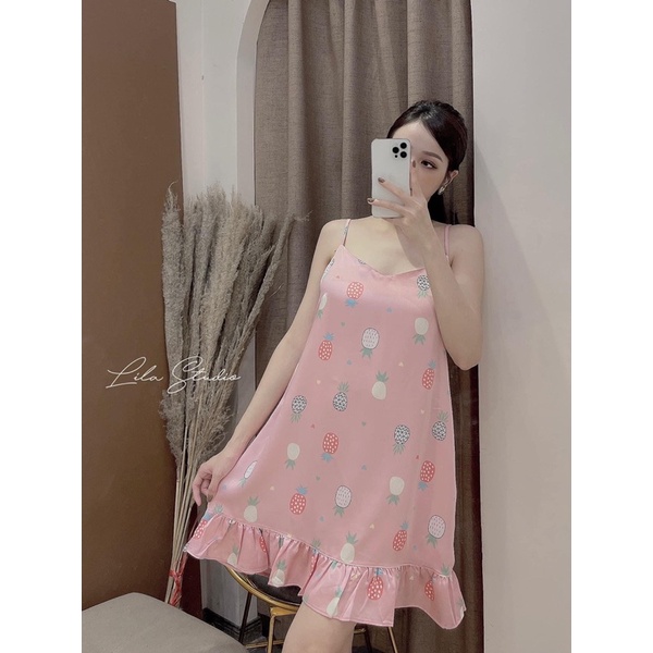 VÁY NGỦ  Vải Lụa Lạnh Thiết Kế Dễ Thương Cho Nữ | BigBuy360 - bigbuy360.vn