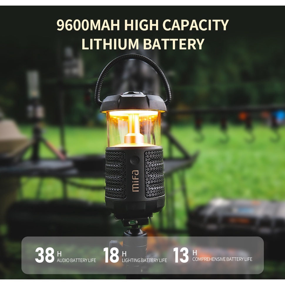 Loa Bluetooth MIFA Wild Camping Công Suất 20W, Dung Lượng Pin 9600mAh, Hỗ Trợ Sạc Dự Phòng