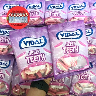 Kẹo dẻo hình hàm răng Vidal gói 80g