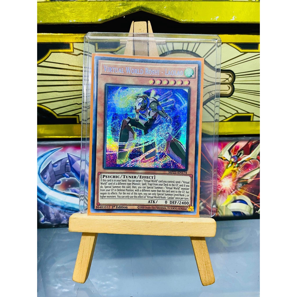 Lá bài thẻ bài Yugioh Virtual World Roshi - Laolao - Prismatic Rare - Tặng bọc bài nhựa bảo quản