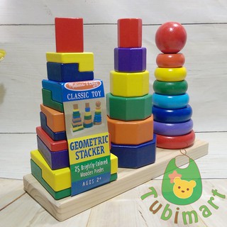 Bộ đồ chơi 3 tháp xếp chồng melissa & doug - m117