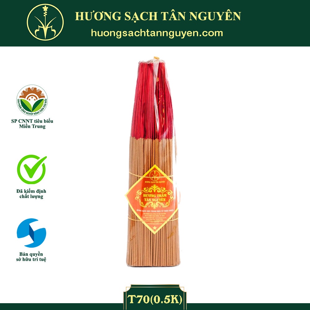 Nhang trầm hương sạch Tân Nguyên, hương trầm cao cấp, trầm hương thơm tự nhiên, an toàn cho sức khỏe người dùng túi 500g