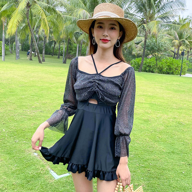 New style hot spring swimwear women's quality polyester split body cover swimsuit running hot spring swimwear beachwear | BigBuy360 - bigbuy360.vn