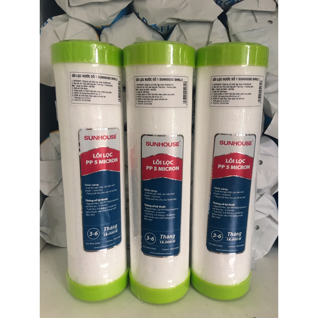 Lõi Lọc Nước Sunhouse Số 1 PP 5 Micron - Loại 10 Inch (Thay Thế Lõi Số 1 Máy Lọc Nước RO)