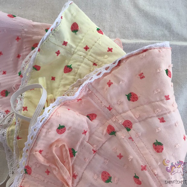 Mũ Tai Bèo In Hình Quả Dâu Dễ Thương Dành Cho Bé Gái