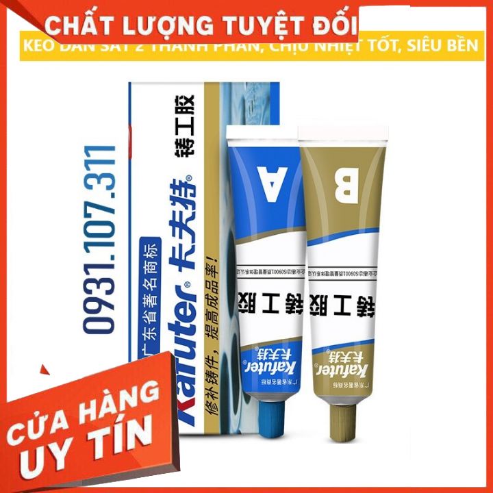 Keo chuyên dùng vá vết nứt, thủng kim loại. Keo dán sắt 2 thành phần AB, có khả năng chịu nhiệt tốt siêu bền, siêu chắc