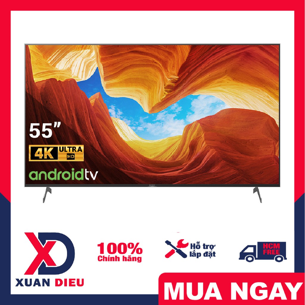 Android Tivi Sony 4K 55 inch KD-55X9000H Hệ điều hành, giao diện:Android 9.0,Remote thông minh, Giao miễn phí HCM