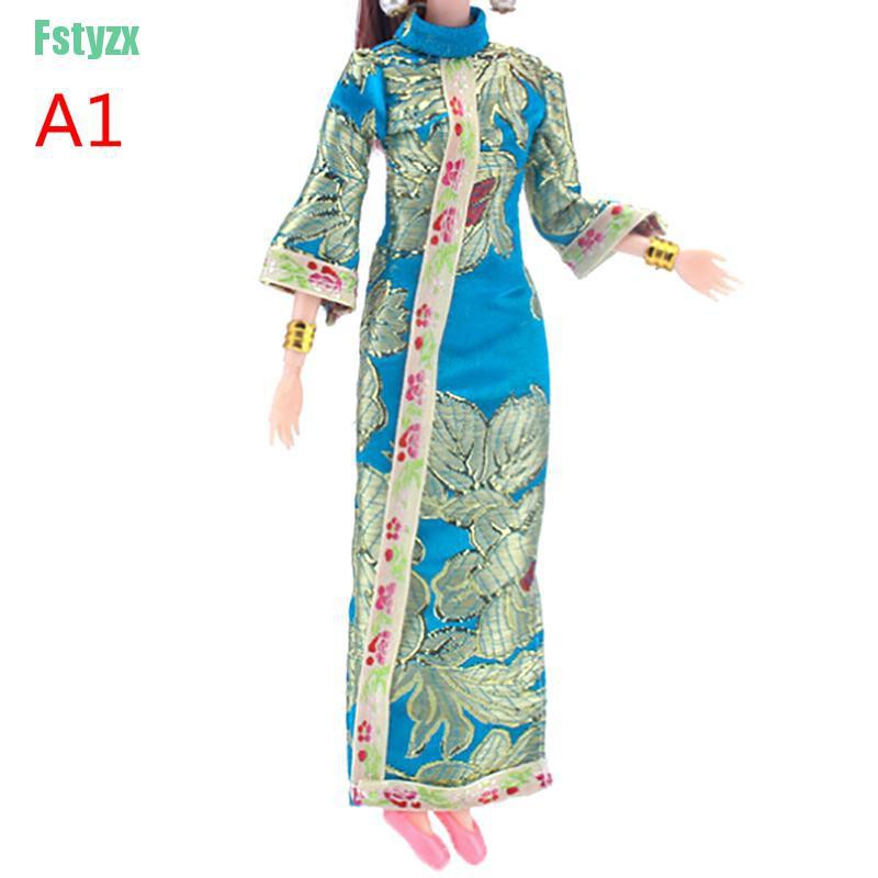 fstyzx Doll handmade unique dress clothes for chinese traditional dress cheongsam