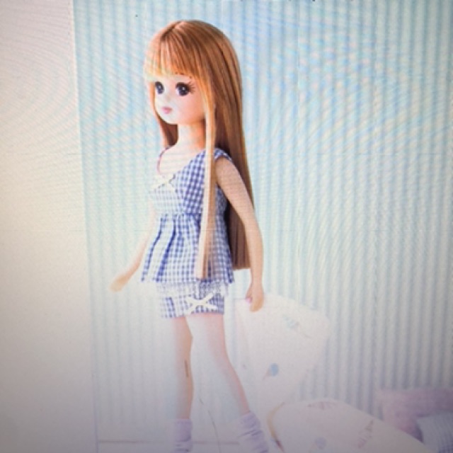 Xx- Rập giấy mẫu may quần áo đầm cho búp bê licca barbie