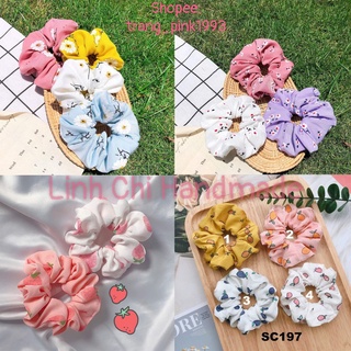 Dây buộc tóc Scrunchies hoa quả nhiều mẫu