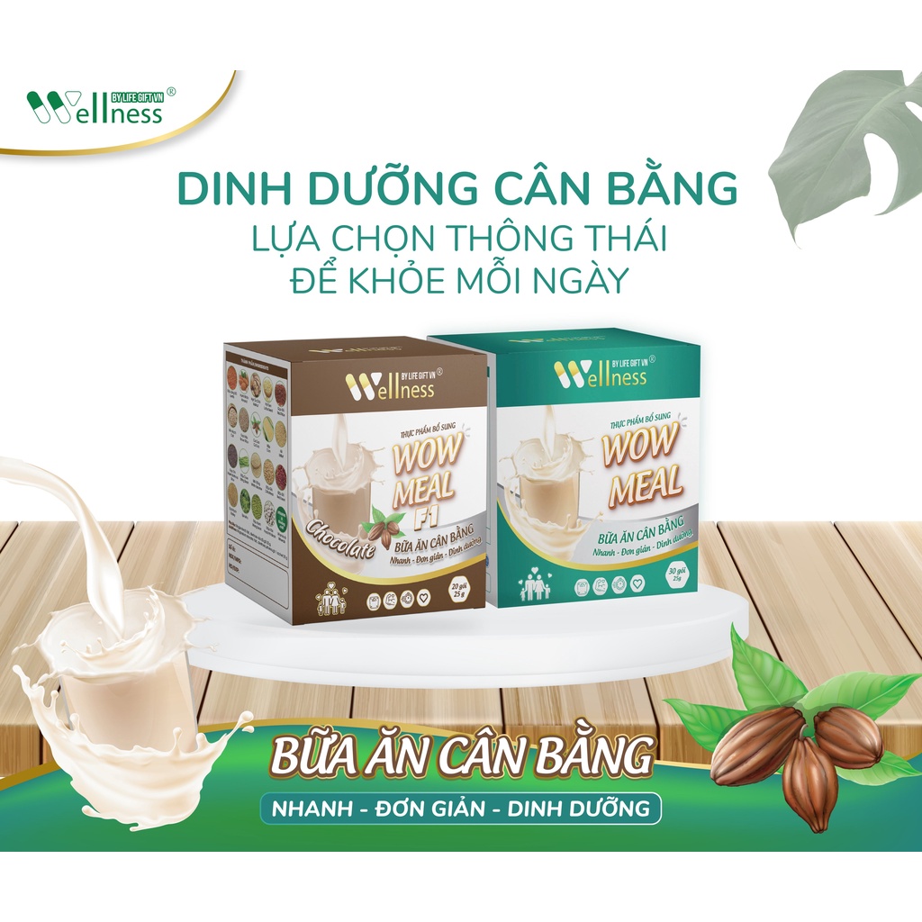 Bữa Ăn Lành Mạnh Wowmeal F1 Vị Socola Cung Cấp Dinh Dưỡng BCA31