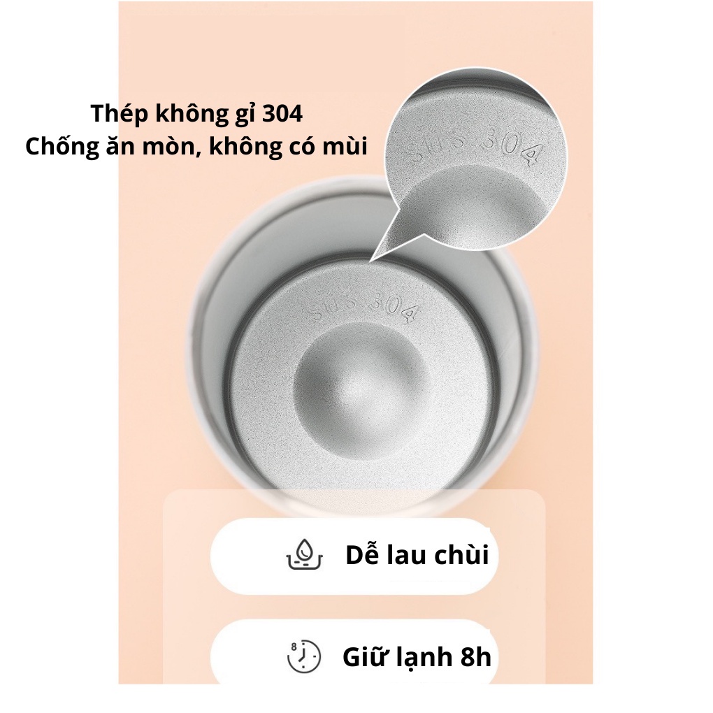 Ly giữ nhiệt inox 304, bình giữ nhiệt cảm ứng hiển thị nhiệt độ 500ml