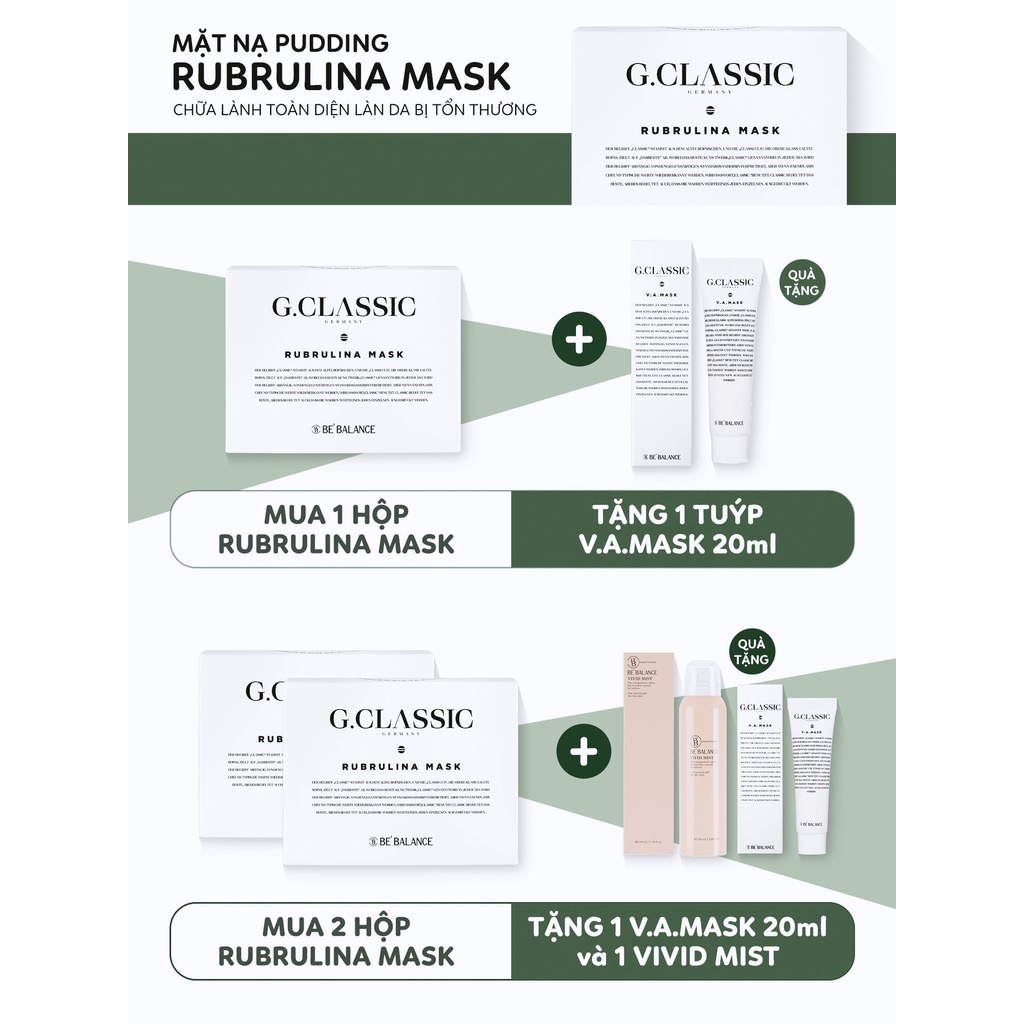 Mặt nạ tảo Bebalance G.Classic Rubrulina Mask tách lẻ 1 gói ( hộp 6 gói x 70g)