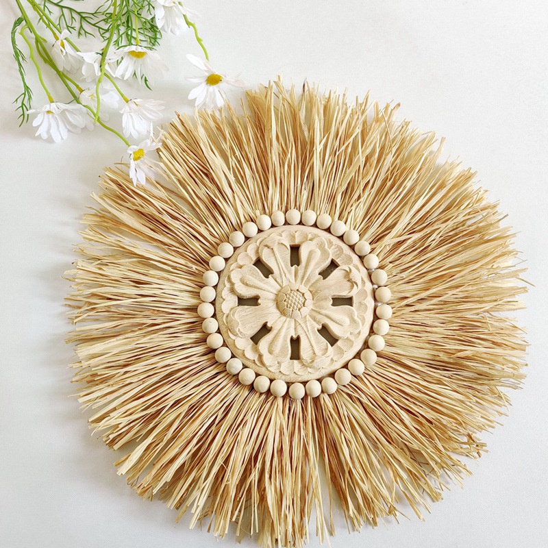 Phụ Kiện Treo Tường Trang Trí Bằng Gỗ Phong Cách Boho