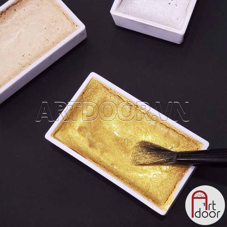 [ARTDOOR] Bộ màu Nước Nén Nhũ GANSAI TAMBI Starry hạng họa sĩ  (hộp giấy) - 6 Màu