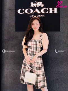 Đầm kate phối voan