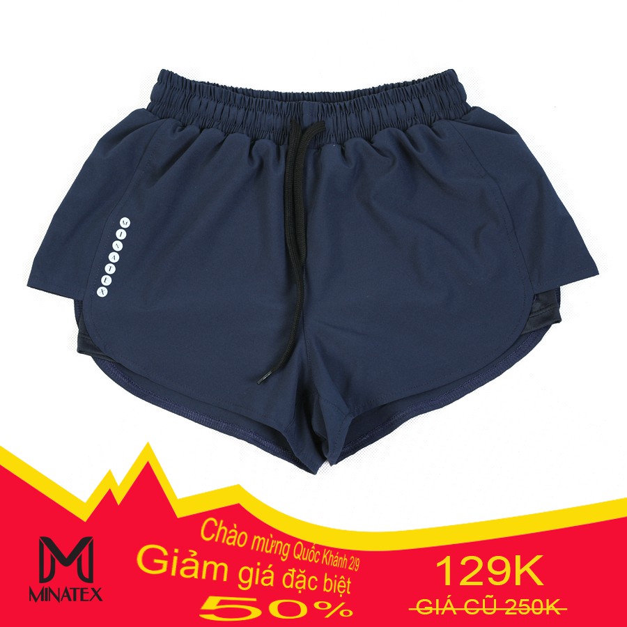 Quần đùi bơi 2 lớp cho nữ, quần đùi thể thao nữ