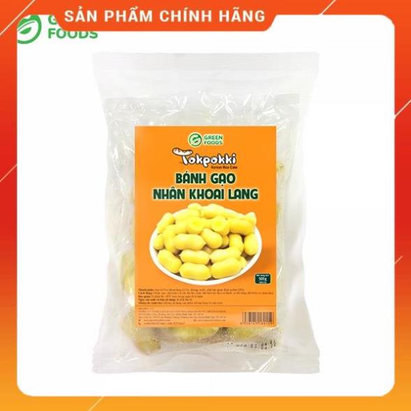 Hoả tốc - Bánh Gạo Hàn Quốc Tokbokki Nhân Khoai Lang Green Foods 500g