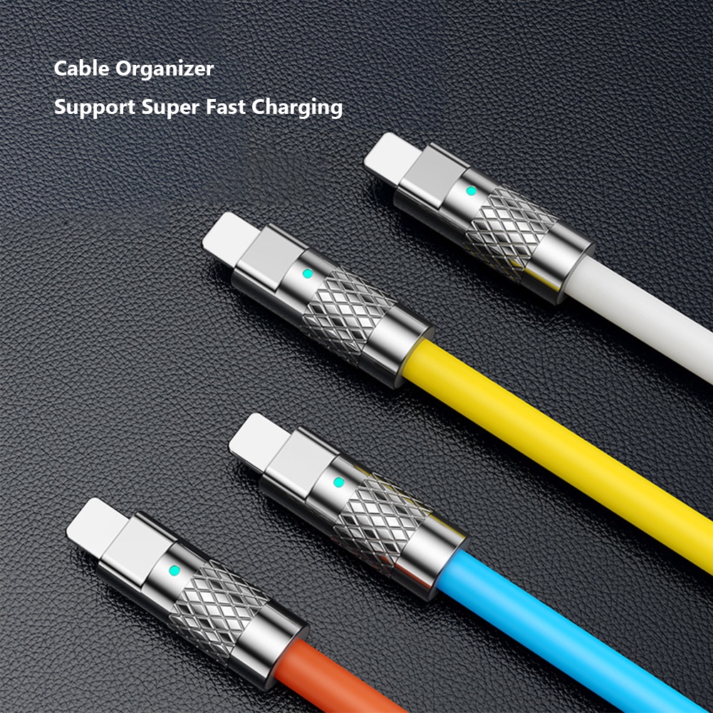 Dây Cáp Sạc Nhanh Type-c 120w 6a Bằng Silicon Cho Iphone