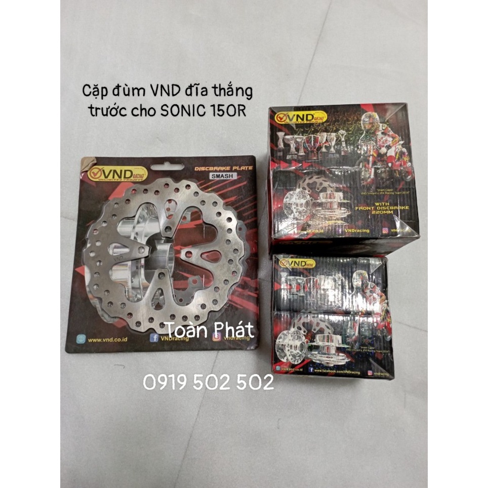 CẶP ĐÙM VND CHO SONIC 150R -  VND RACING - CHÍNH HÃNG VND INDONESIA