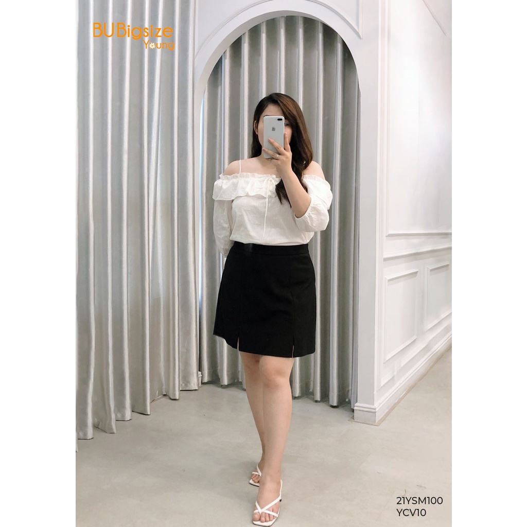 Chân váy chữ a ngắn xẻ 2 bên BIGSIZE (55kg đến 95kg) - YCV10 - [BU Bigsize Young]