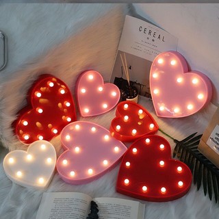 Đèn LED hình trái tim thích hợp trang trí phòng ngủ ,lễ tình nhân, valentine，làm đèn decor。