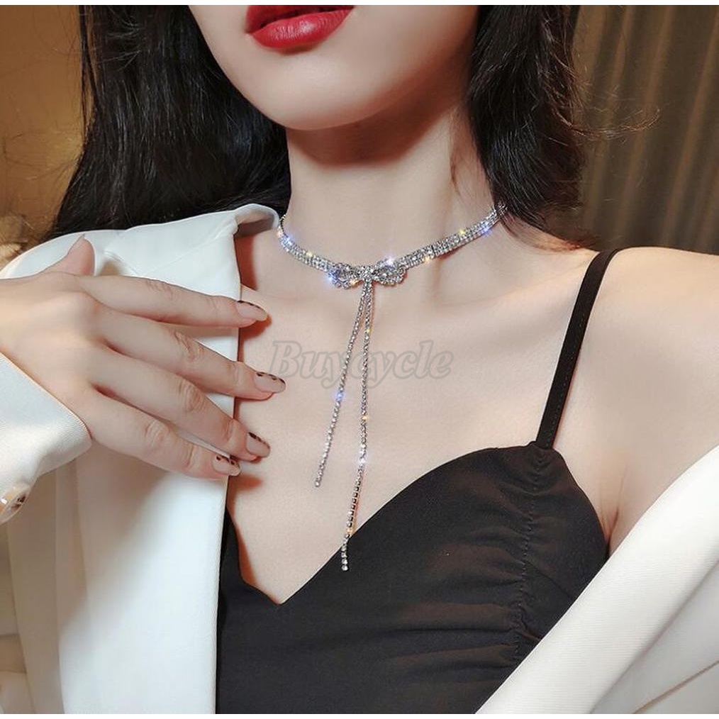 Vòng cổ/Nhẫn/Vòng Tay Phối Dây Xích Tua Rua Thiết Kế Thời Trang Cho Nữ