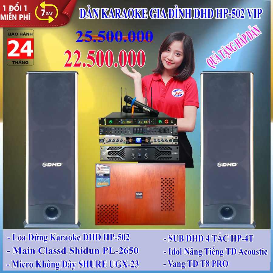 DÀN KARAOKE GIA ĐÌNH HP-502 VIP