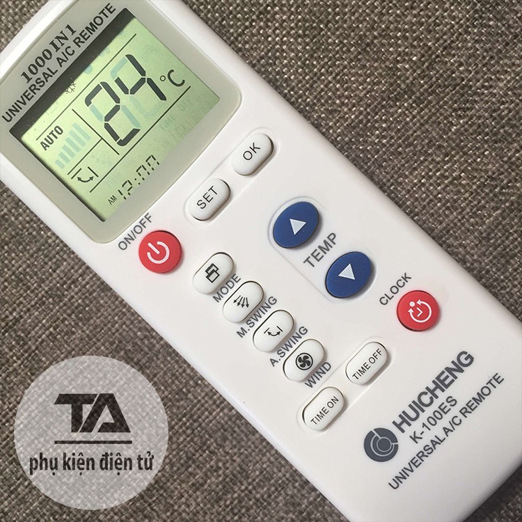 Điều khiển điều hòa đa năng 1000 in 1 K-100ES