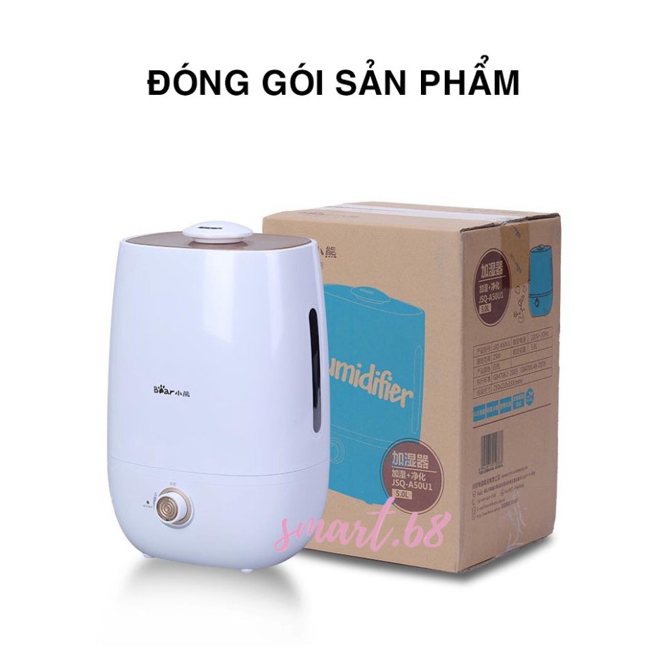 [CHÍNH HÃNG BEAR] Máy phun sương tạo ẩm khuếch tán tinh dầu - Máy xông tinh dầu dung tích lớn 5L, 30W, Đèn Led Hiển Thị