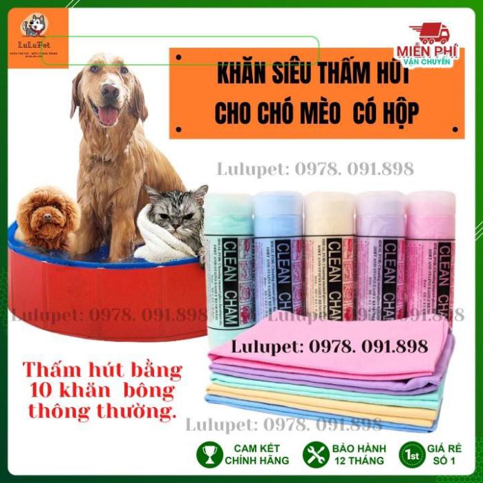 KHĂN TẮM SIÊU THẤM CHO CHÓ MÈO/ KHĂN TẮM THÚ CƯNG. SIZE TO