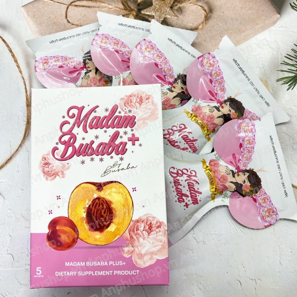 Combo 5 gói nở ngực Madam Busaba Thái Lan, 1 tuýp kem bôi nở ngưc Upsize Nga, Combo cho vòng 1 nở nang săn chắc