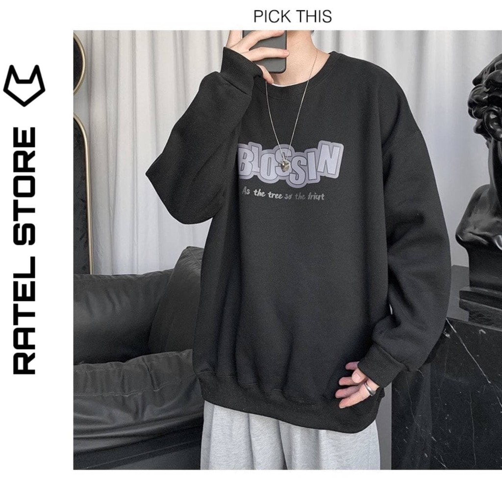 Áo Sweater Local Brand Nỉ Bông Nam Nữ Blossin Thu Đông Unisex Form Rộng