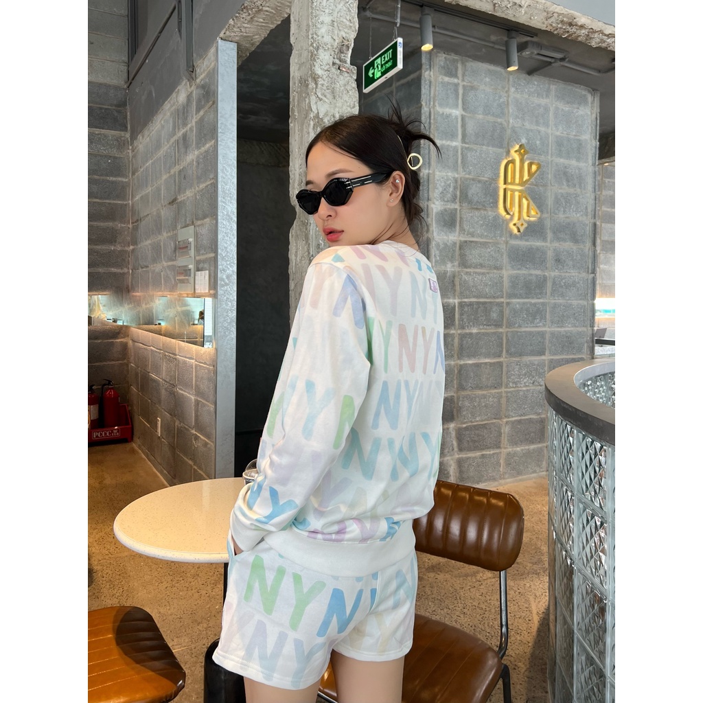 (HÀNG XUẤT XỊN) Áo thun tay dài M/L/B MONOGRAM RAINBOW NEW Full-tem-tag,  Size S M L Có quần bán kèm