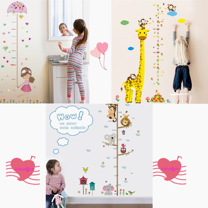 Miếng dán tường đo chiều cao cho bé