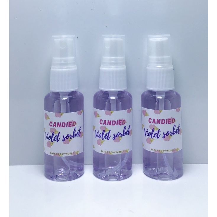 🍨🍡Xịt thơm Candied Violet Sorbet body mist Bath & Body Works 𝟮𝟯𝟲𝗺𝗹 & 33𝒎𝒍✨