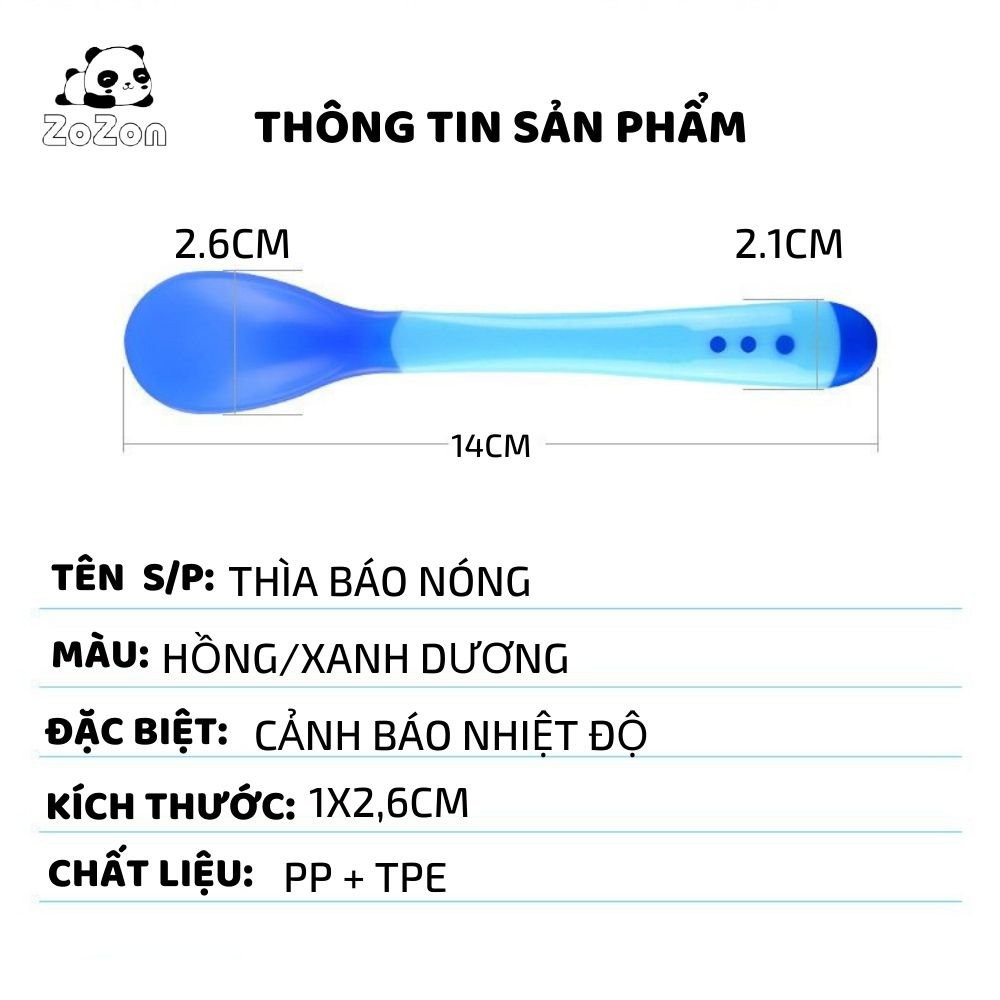 Thìa ăn dặm báo nóng cho bé, thìa ăn dặm silicon kiểm tra nhiệt độ thức ăn của bé