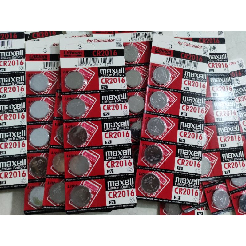 vỉ 5 viên pin cmos cr 2016 3v maxell,pin remot