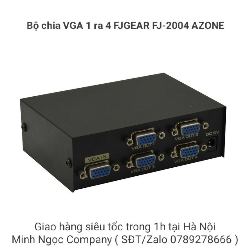 Bộ chia VGA 1 ra 4 màn hình riêng biệt cùng lúc FJGEAR FJ-2004 AZONE