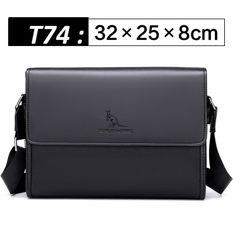 Túi đeo chéo nam công sở BAODIDAISHU kiểu túi ngang thời trang đựng vừa A4, Ipad da bò cao cấp T74 KT 33x25x7cm | BigBuy360 - bigbuy360.vn