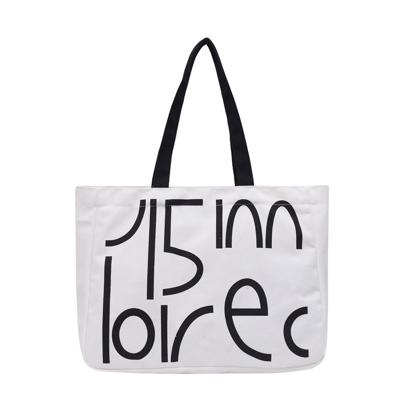 Túi Xách Canvas Sức Chứa Lớn In Chữ One Piece Cho Nữ