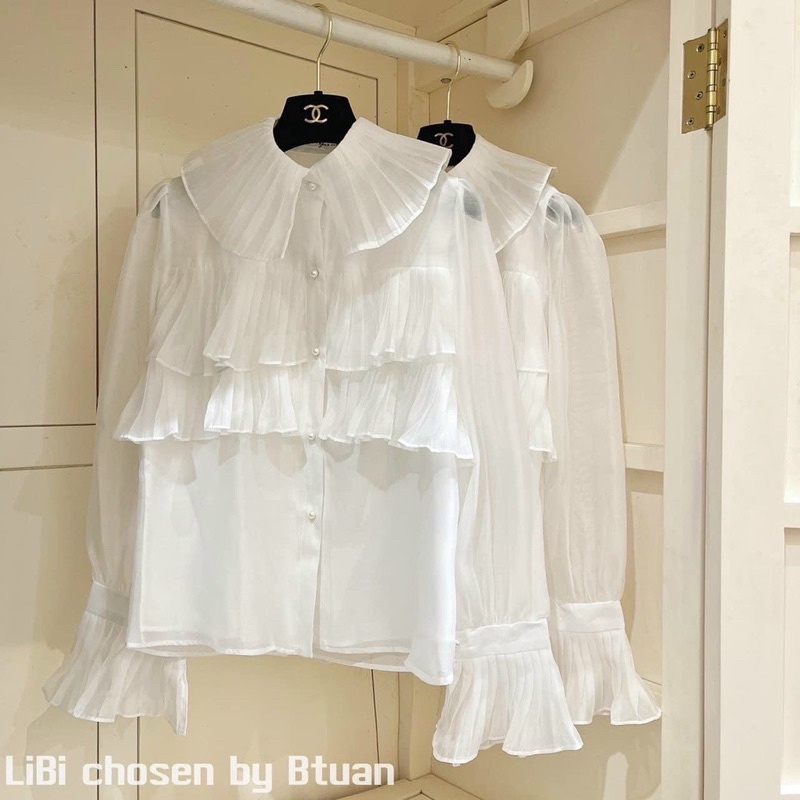 Áo sơ mi dài tay cổ bèo vintage_014