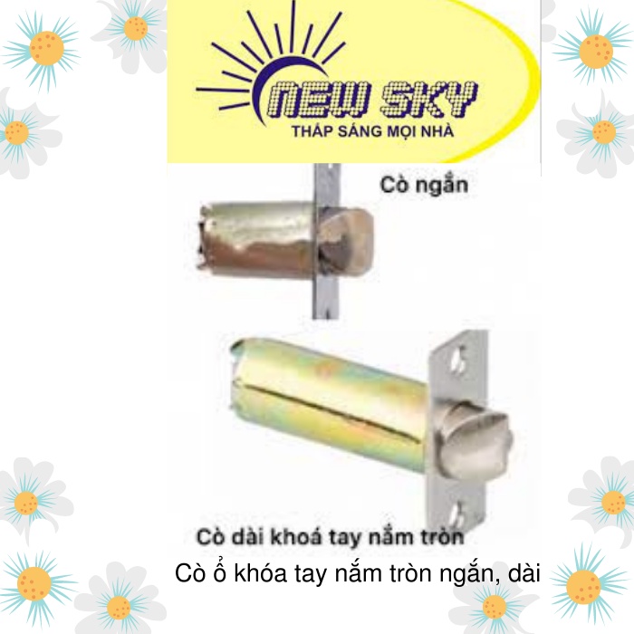 Cò ổ khóa tay nắm tròn ngắn, dài