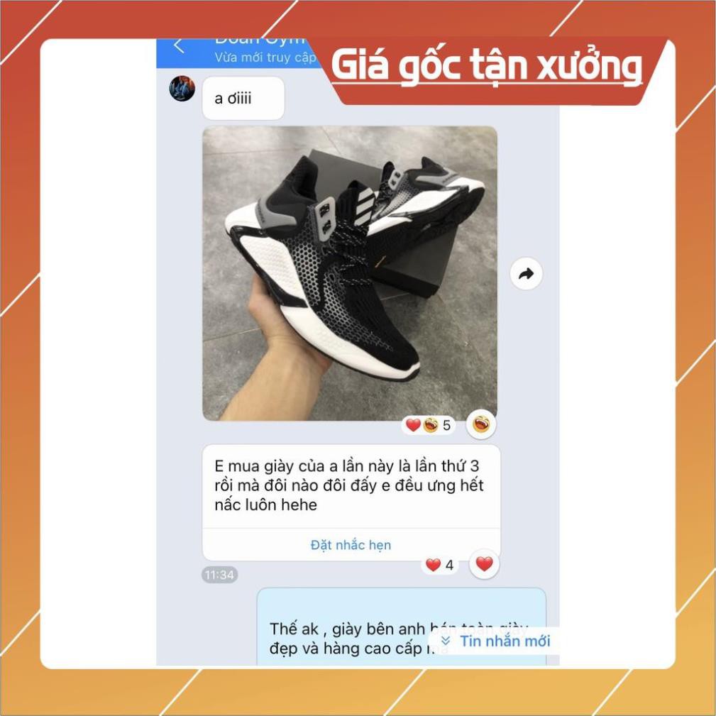 [FreeShip+Giá Hủy Diệt] Giầy Alphabounce xịn sò Full phụ kiện, Giày thể thao nam nữ Sneaker Alphabounce 2020 đen trắng