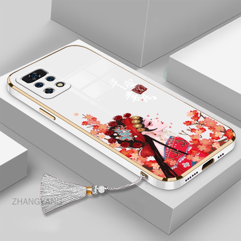 Ốp Điện Thoại TPU Silicone Mềm Mạ Điện Có Dây Đeo Cho Redmi note 11 note 11s note 11 pro